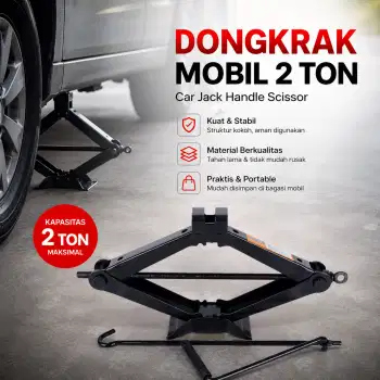 Dongkrak Mobil Manual Car Jack Handle Scissor Beban 2 Ton