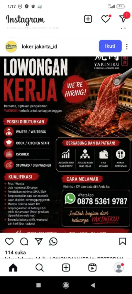 Lowongan Kerja Kasir Resto