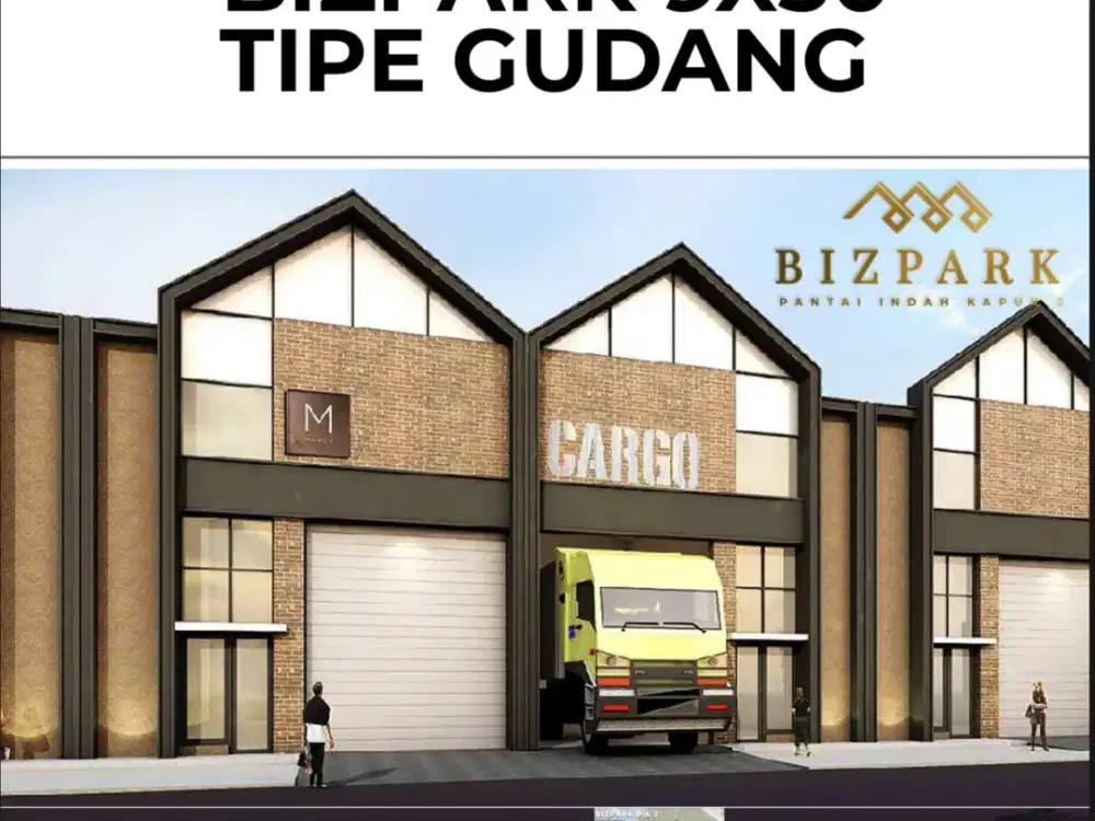 Disewakan Gudang Multiguna  Bizpark PIK 2, jalan utama Boulevard Jl. Jend. Soedirman, Pantai Indah Kapuk, Tangerang Banten, Indonesia.