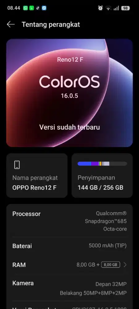 HANDPHONE OPPO RENO 12 F