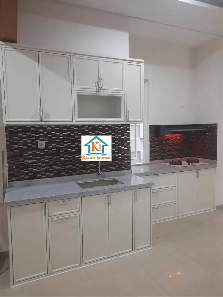 Jasa Bikin Kitchen Set Minimalis Aluminium Surabaya, Kaloka Interior
