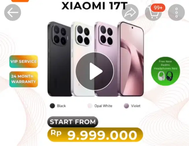 Xiaomi 17 T,,,baru 2 bulan, masih Gress,,Free Hedphone harga 1,5 juta