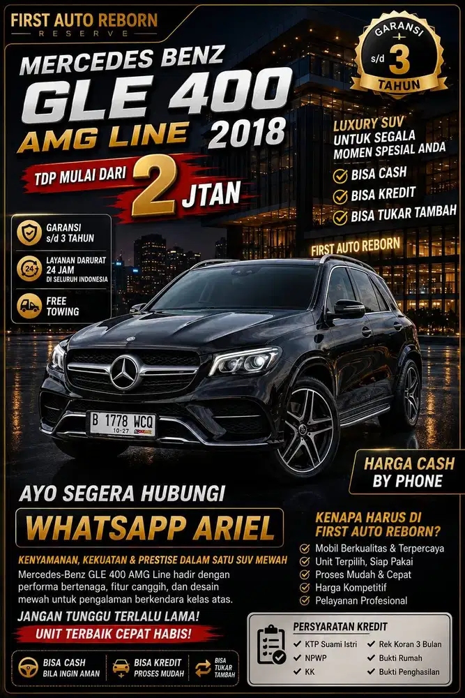 Mercy GLE 400 AMG tahun 2018