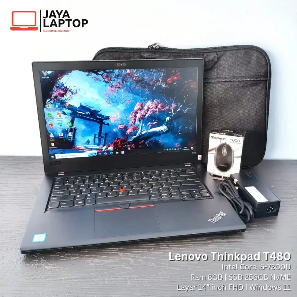 Lenovo Thinkpad T480 i5 Gen 7 RAM 8GB SSD 256GB Laptop Second Bekas