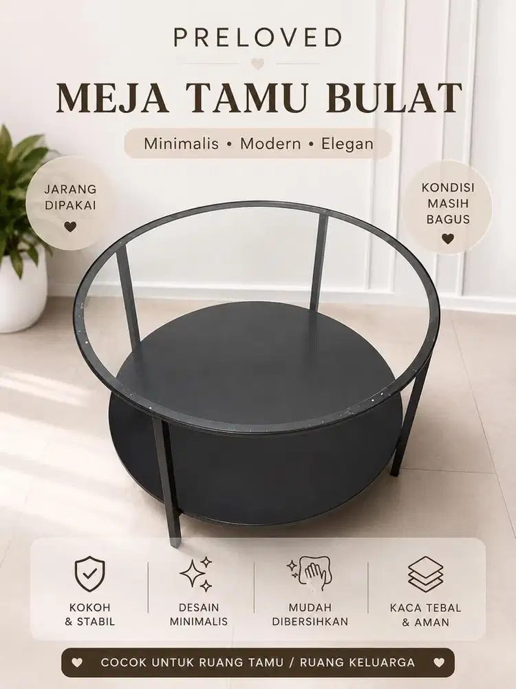 Meja bundar ikea
