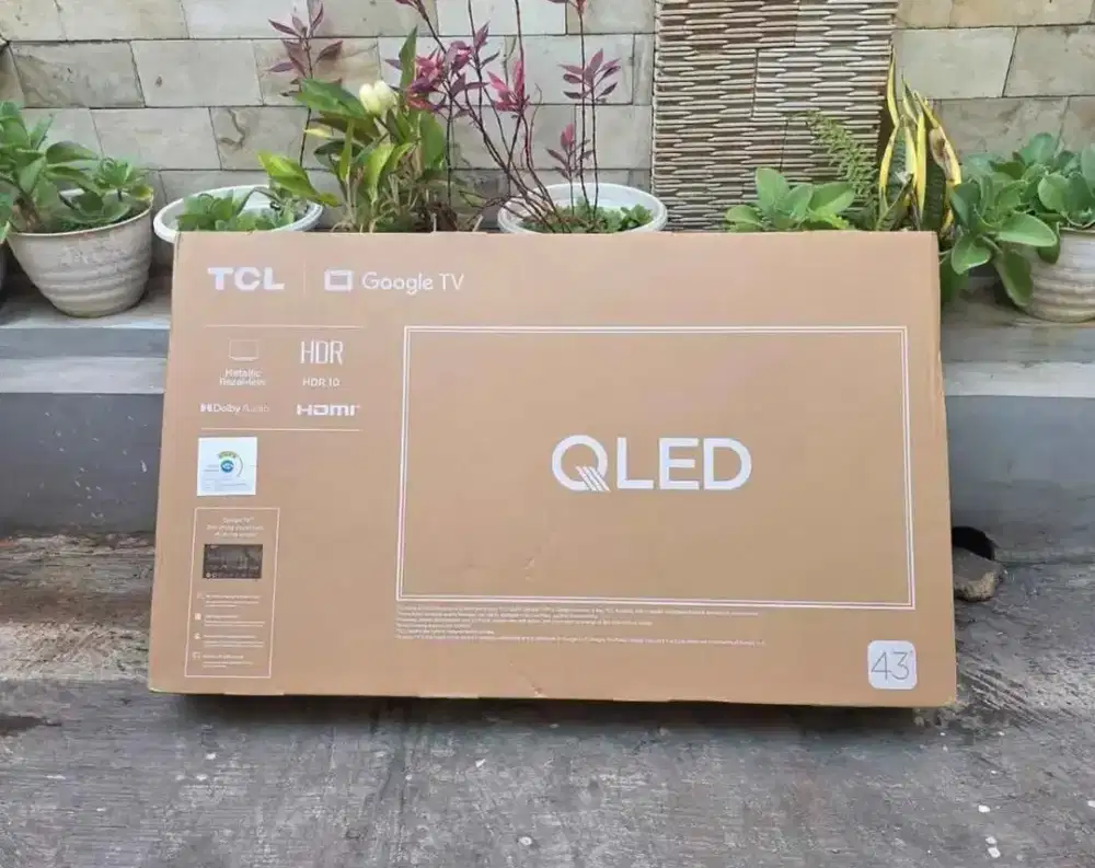 Tv tcl qled 43 google tv baru youtube netflix