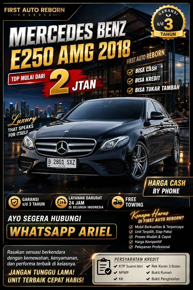 Mercy E250 AMG tahun 2018