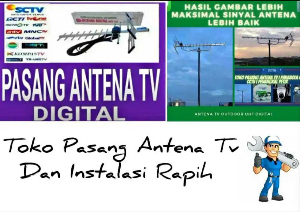 Gerai Jasa Perbaikan Service Sinyal Antena TV Frekuensi Digital
