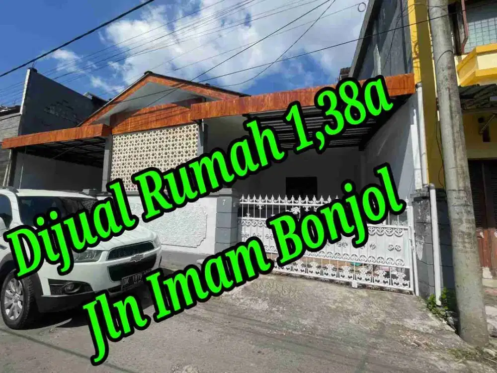 Dijual Rumah 1,38a di Jln Imam Bonjol Denpasar Bali