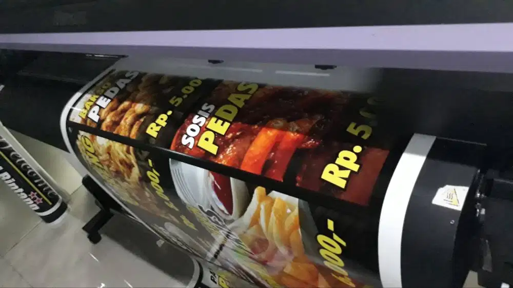 Cetak sticker, poster, banner, printing cutting logo sandblast & vinyl