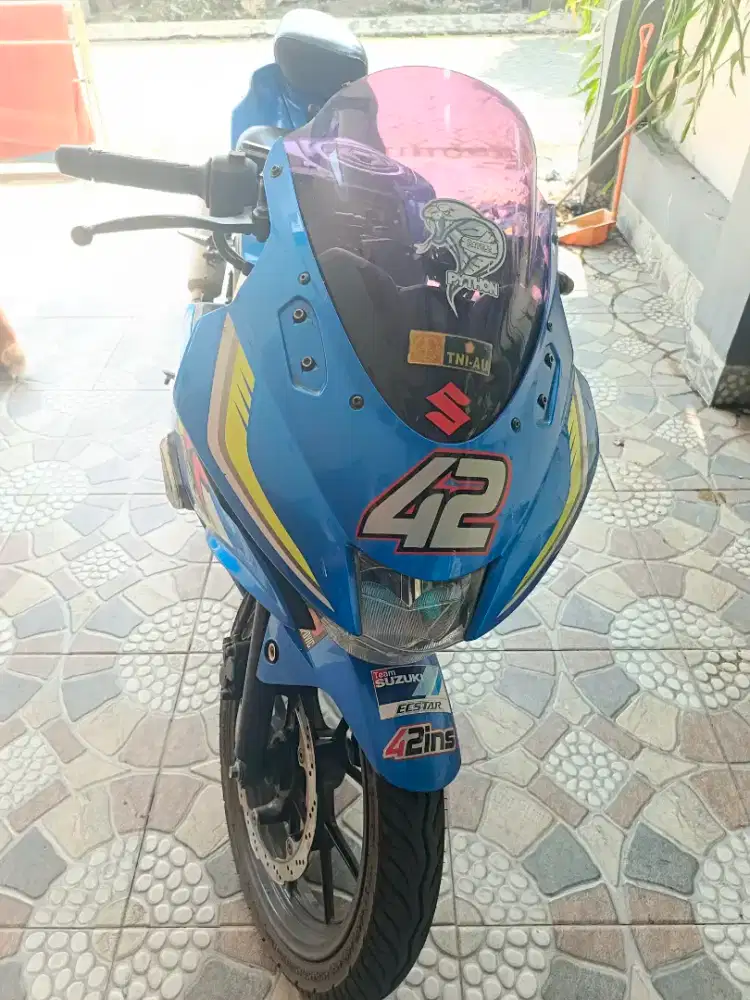 JUAL CEPAT SUZUKI GSX 2017 BIRU KEYLESS HARGA NEGO