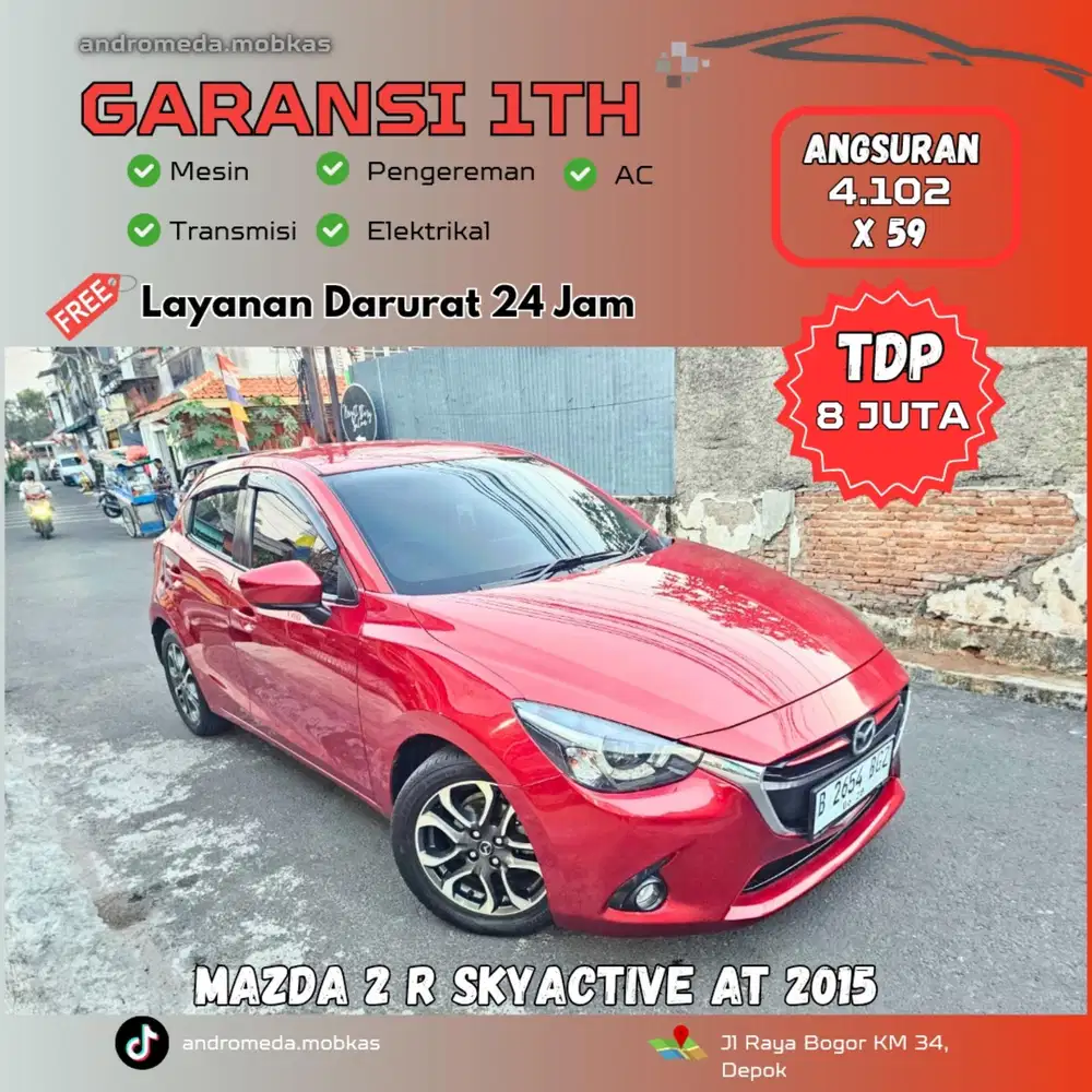MAZDA 2 R SKYACTIVE AT 2015 KONDISI ISTIMEWA PAJAK PANJANG