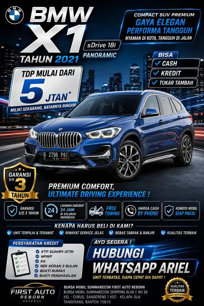 BMW X1 sDrive 18i panoramic tahun 2021