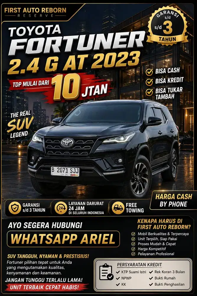 Fortuner G AT diesel tahun 2023