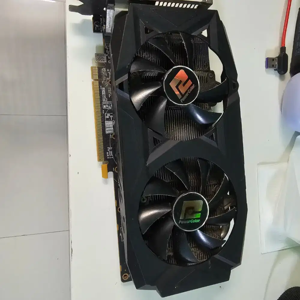 GPU VGA Card Power Colour RX 580 RX580 4GB