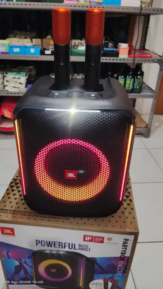 Jbl Partybox Encore 2 mic portable bluetooth karaoke speaker by Harman