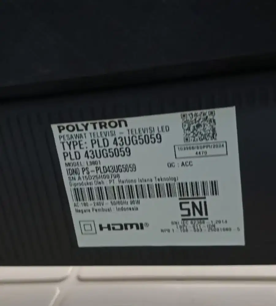 Tv Polytron 43 inci