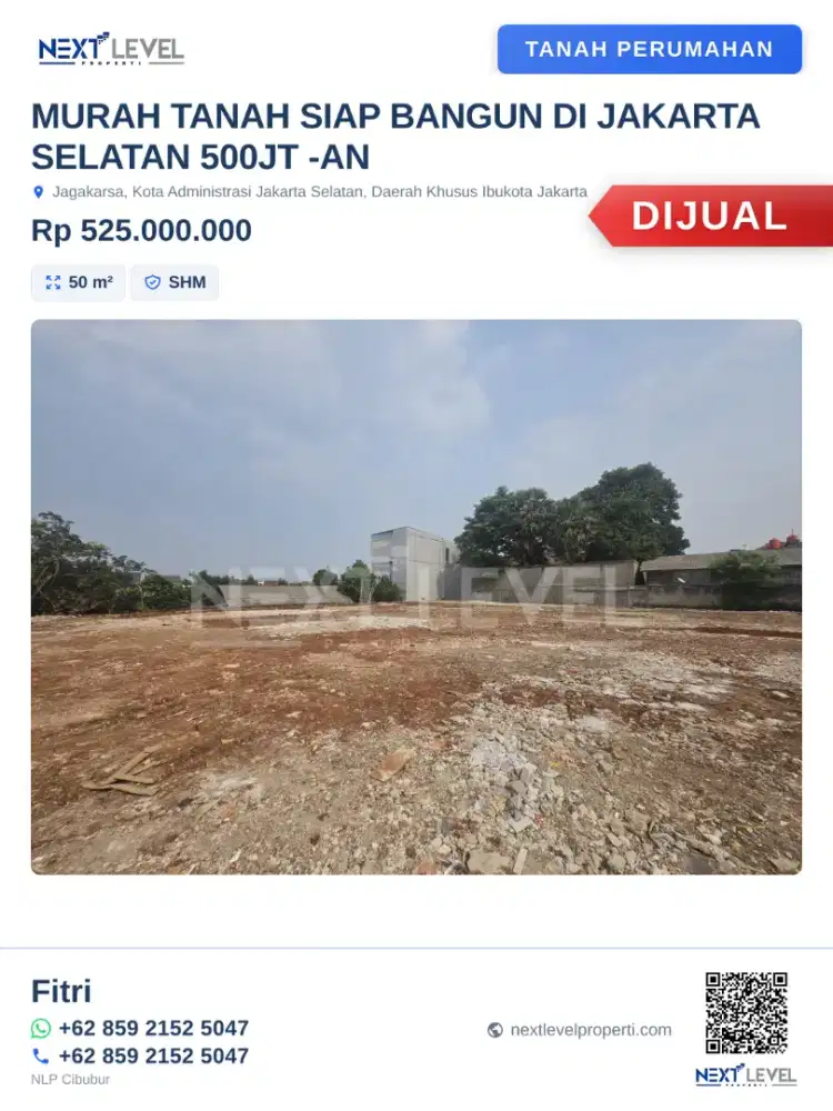 Termurah TANAH KAVLING SIAP BANGUN  JAKARTA SELATAN