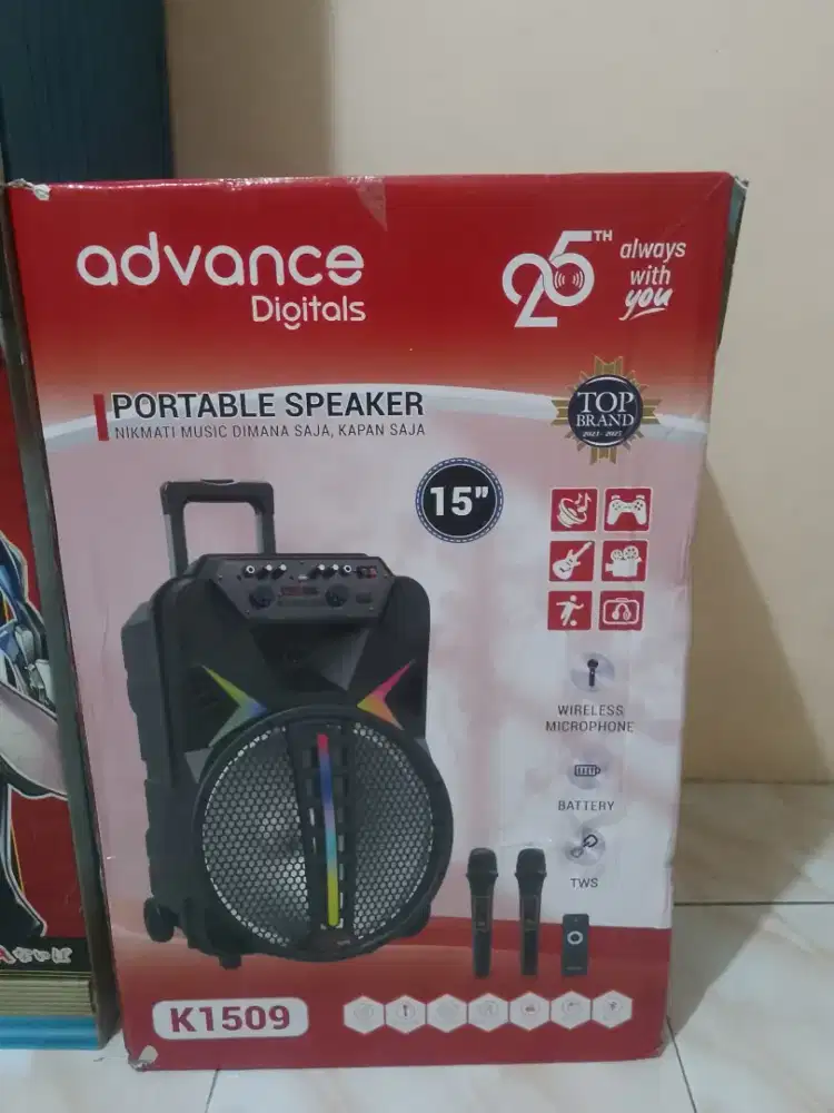 Speaker karaoke portable advance 15 inch