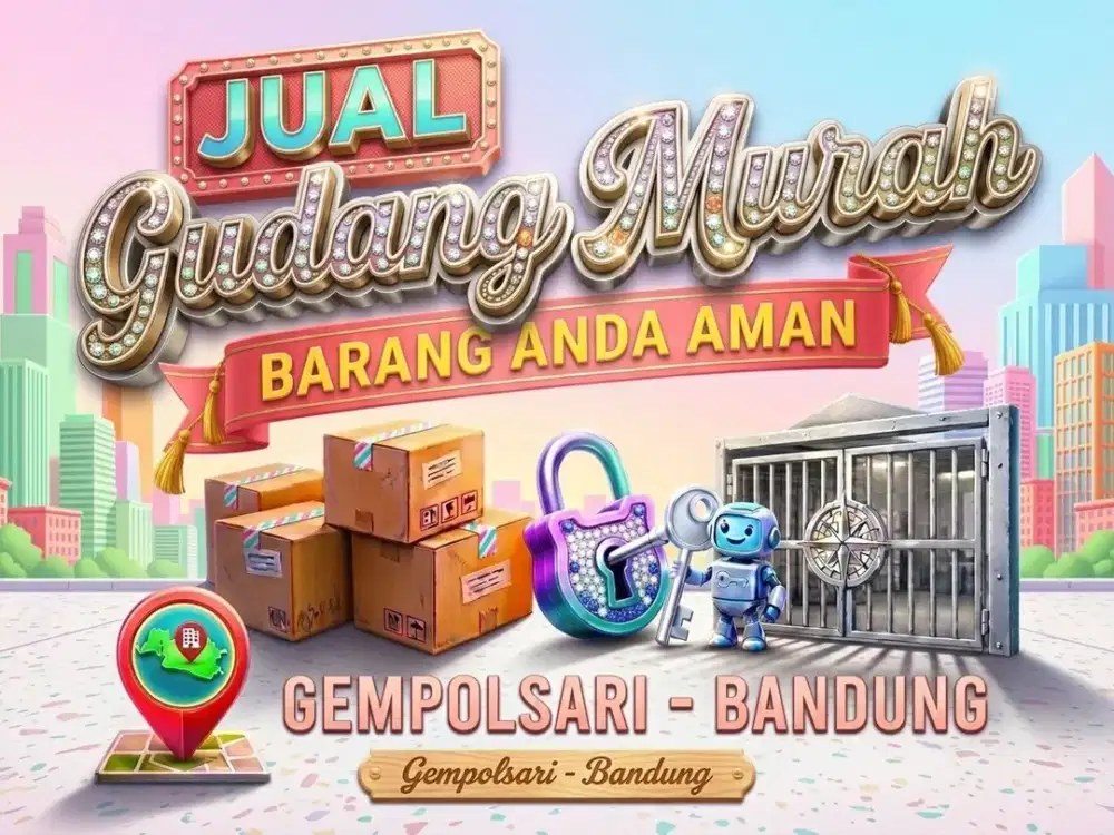 JUAL GUDANG DI GEMPOL SARI, CIJERAH, MELONG, BANDUNG KULON.