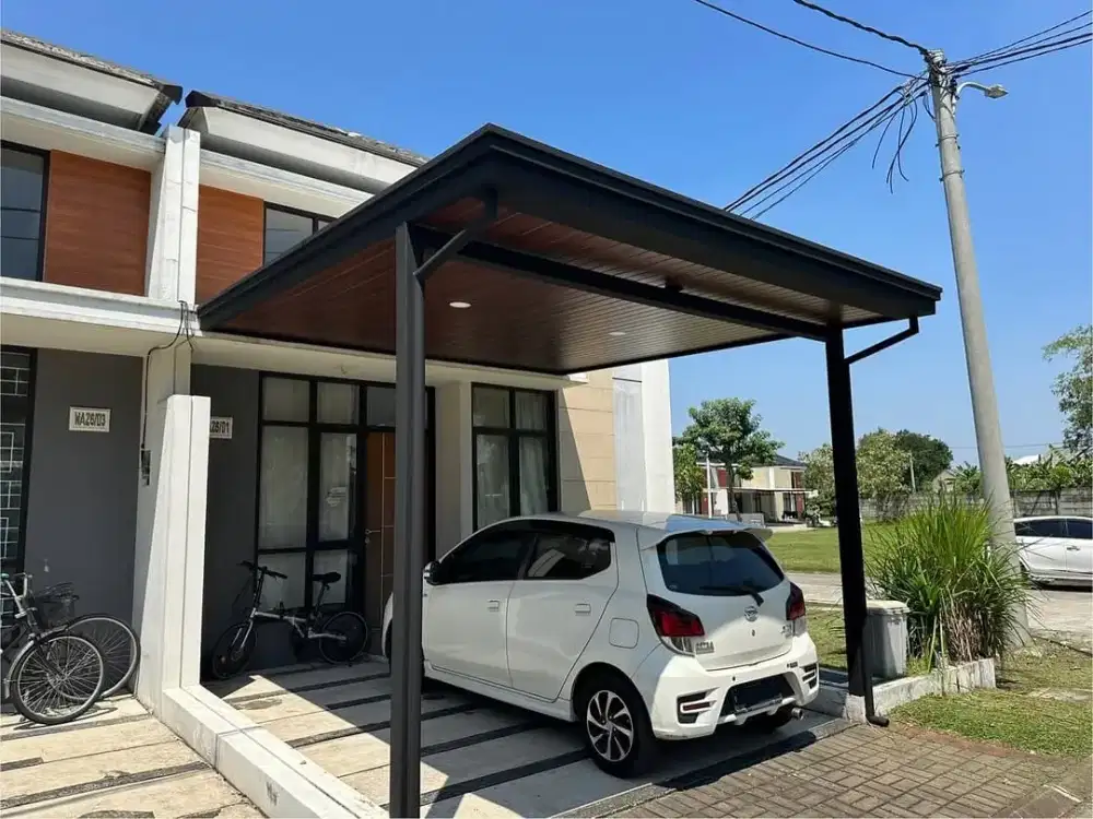 kanopi plavon pvc + atap alderon