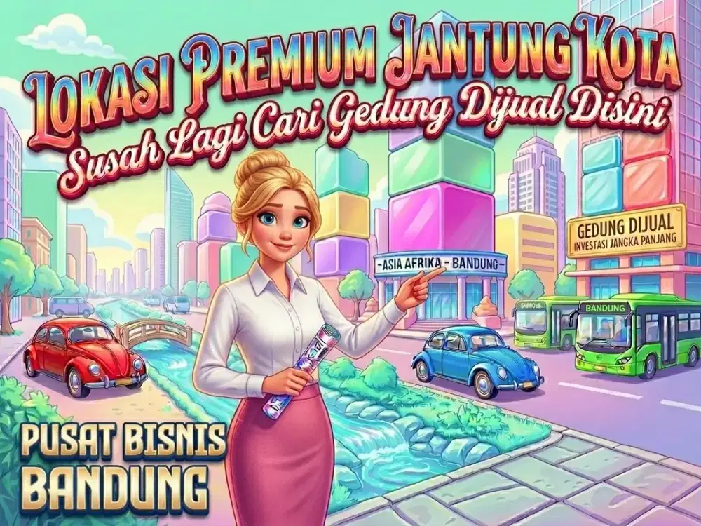 JUAL GEDUNG DI ASIA AFRIKA, BRAGA, BANDUNG KOTA.