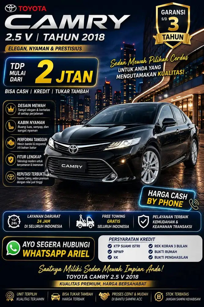 Camry 2.5 V tahun 2018