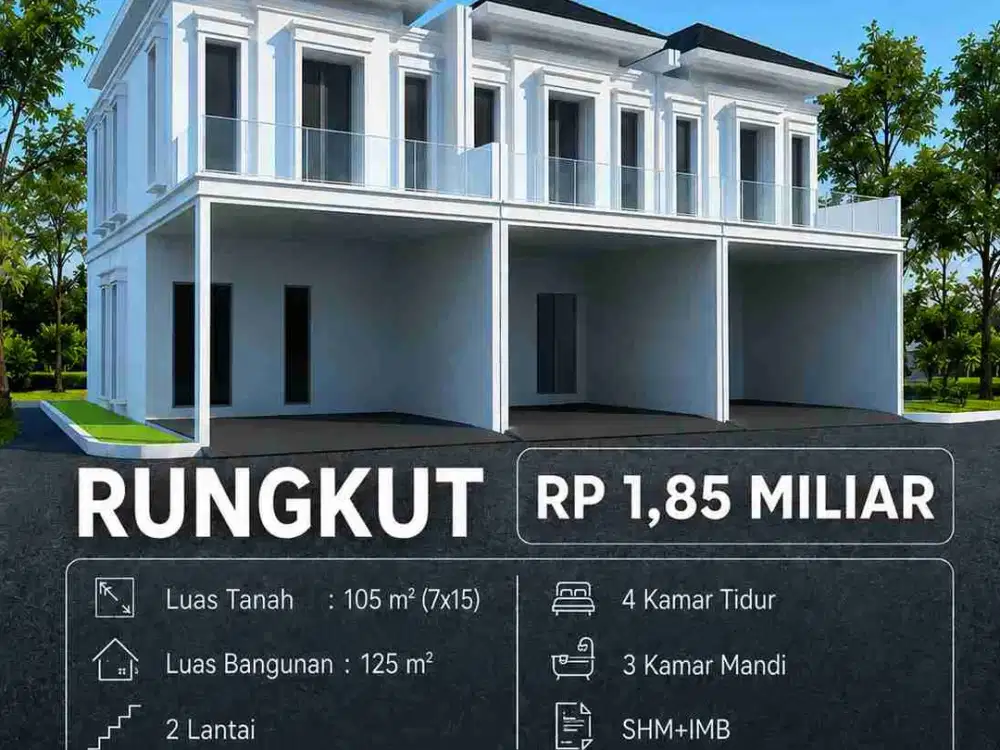 Rumah di Rungkut dekat MERR Pandugo Medokan Wonorejo