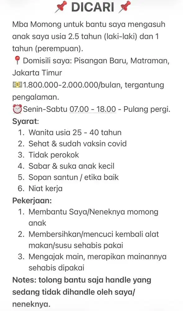 DICARI MBA MOMONG - PULANGPERGI - PISANGAN BARU