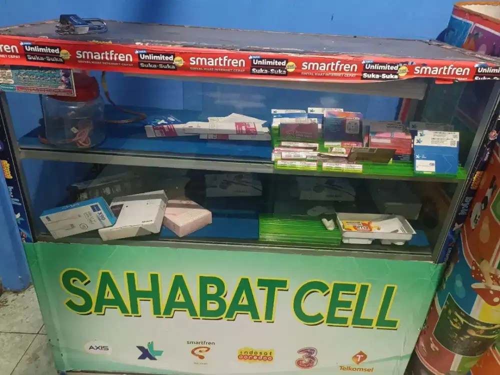 etalase konter bekas