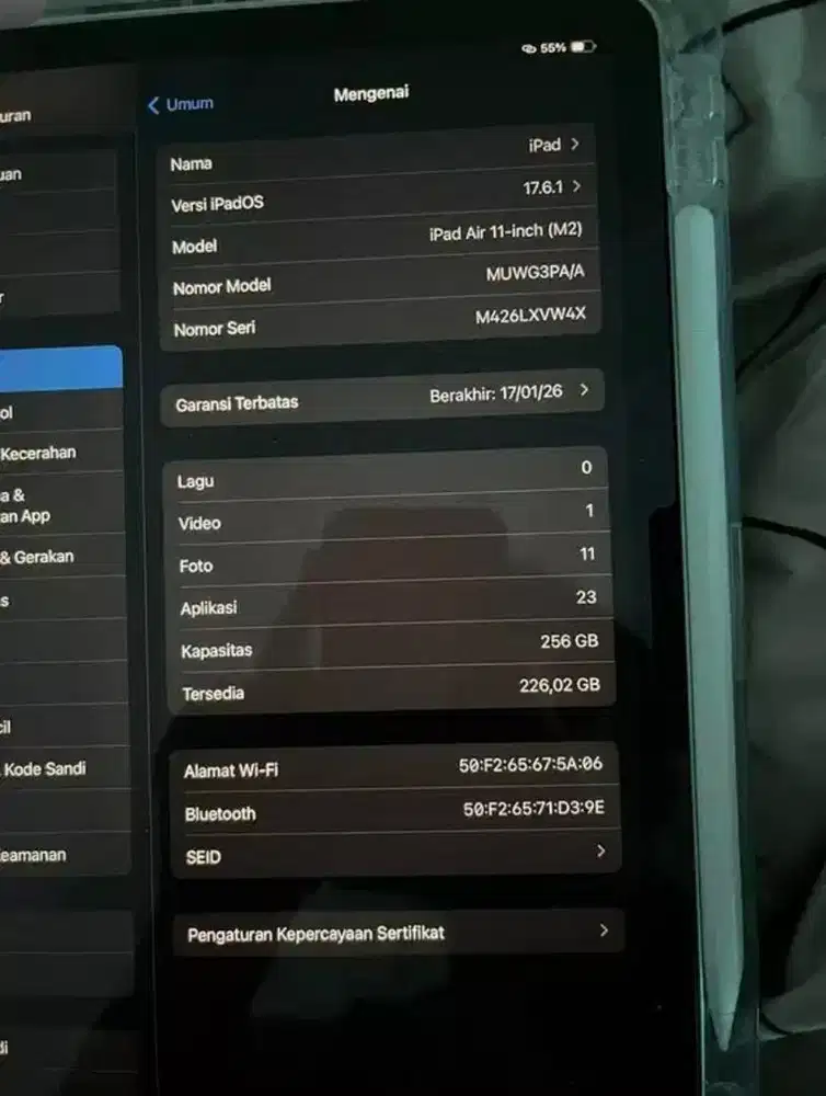 Ipad air 6 256 gb ex blibli