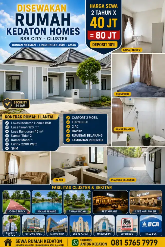 Kontrak/sewa kedaton bsb citraland forest hill ivy park beranda bali