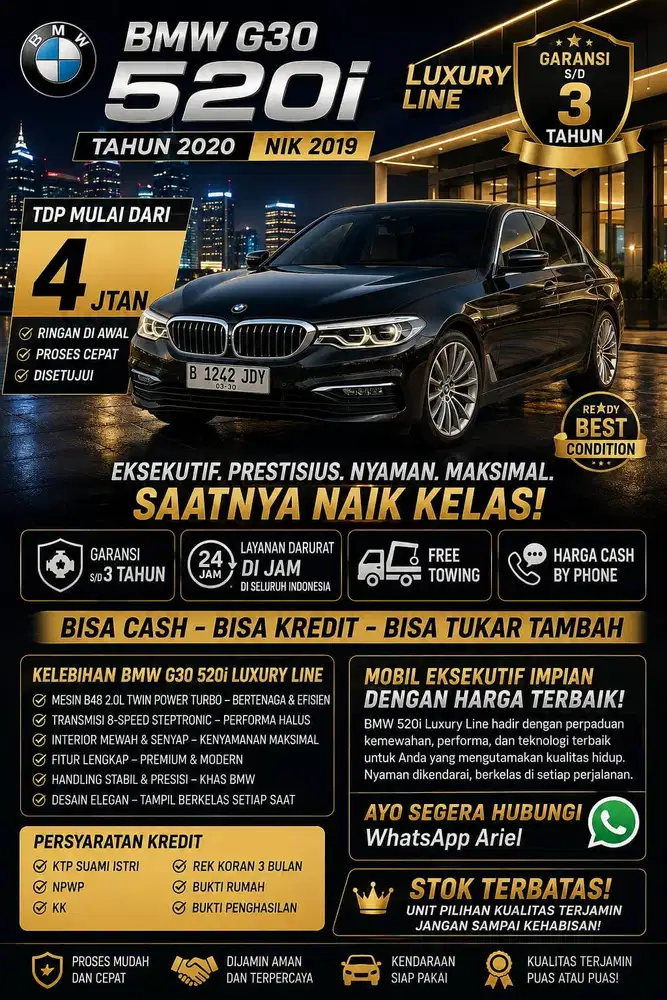 BMW G30 520i tahun 2020