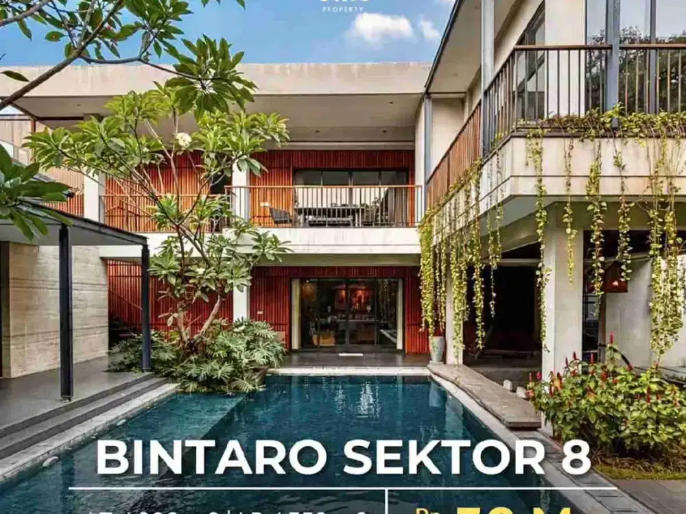 Bintaro Sektor 8 Modern Tropical House Dalam Cluster One Gate System