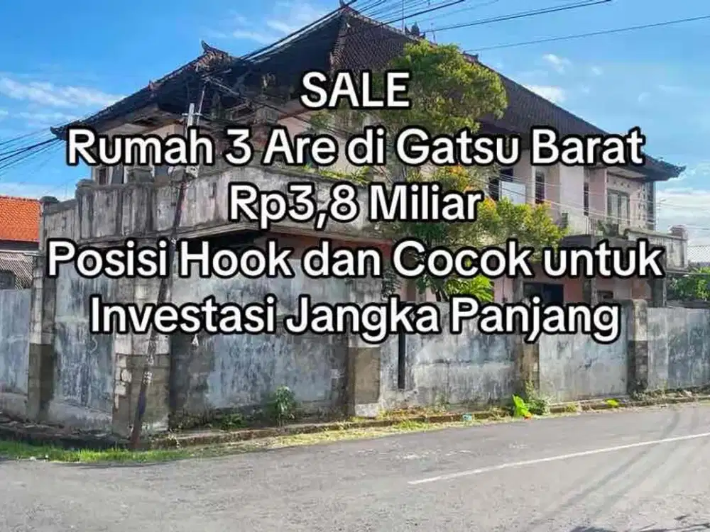 SALE Rumah 3 Are Hook, Tronton Bisa Masuk Gatsu Barat
