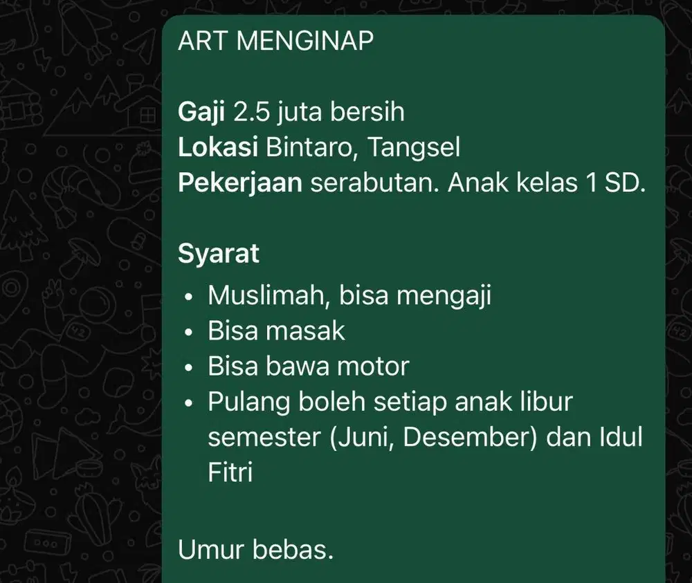 LOKER ART MENGINAP