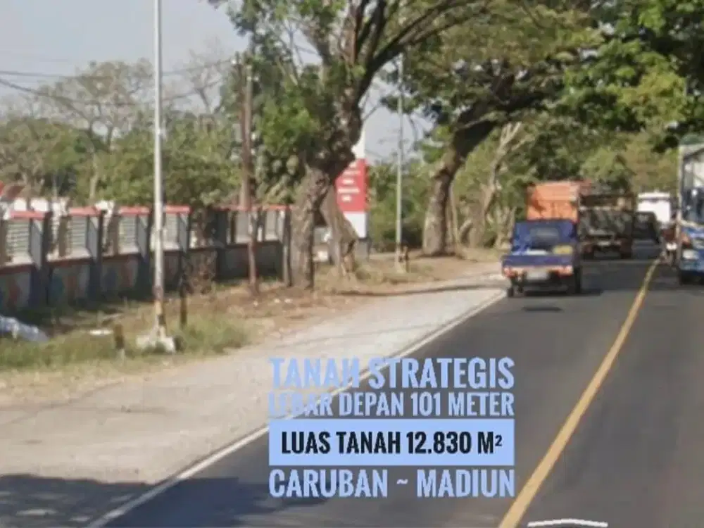 (W) Tanah LD 101 mtr, NOL Jalan Raya Propinsi MADIUN - Surabaya, Berkelas