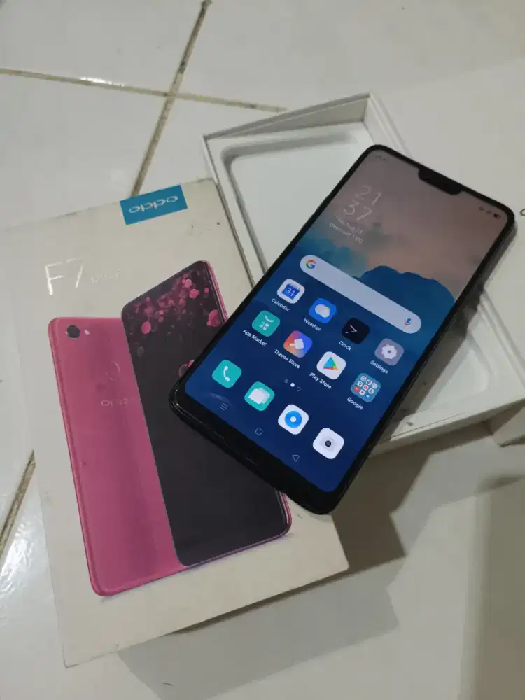 Second Oppo F7 6/128gb hp+dus ex resmi mulus normal no minus