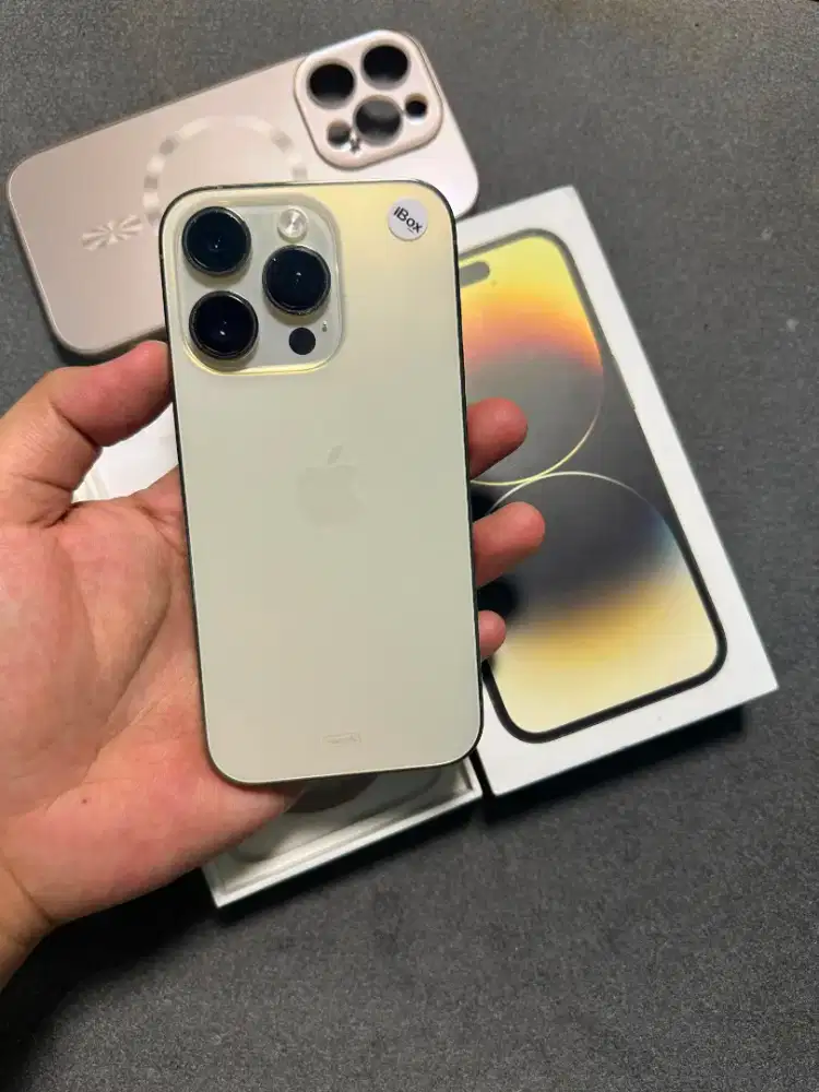 Iphone 14 pro 256 gb ibox gold resmi