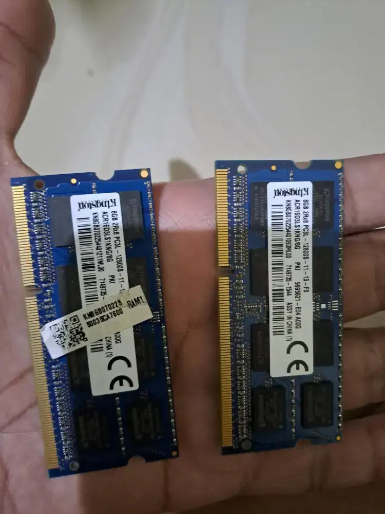 DDR3L kingston 8Gb PC12800