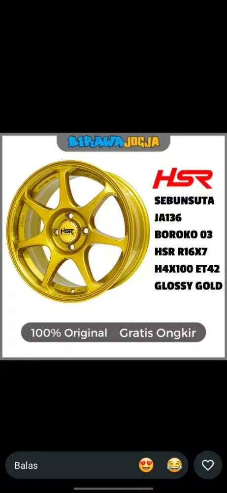 Kredit Velg HSR Sebunsuta JA136 Boroko 03