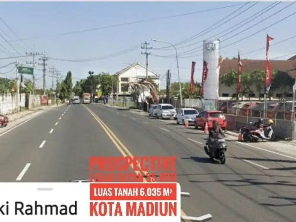 (Bb) Tanah LD 35 mtr, Nol Jl Basuki Rahmad KOTA MADIUN Ciamik