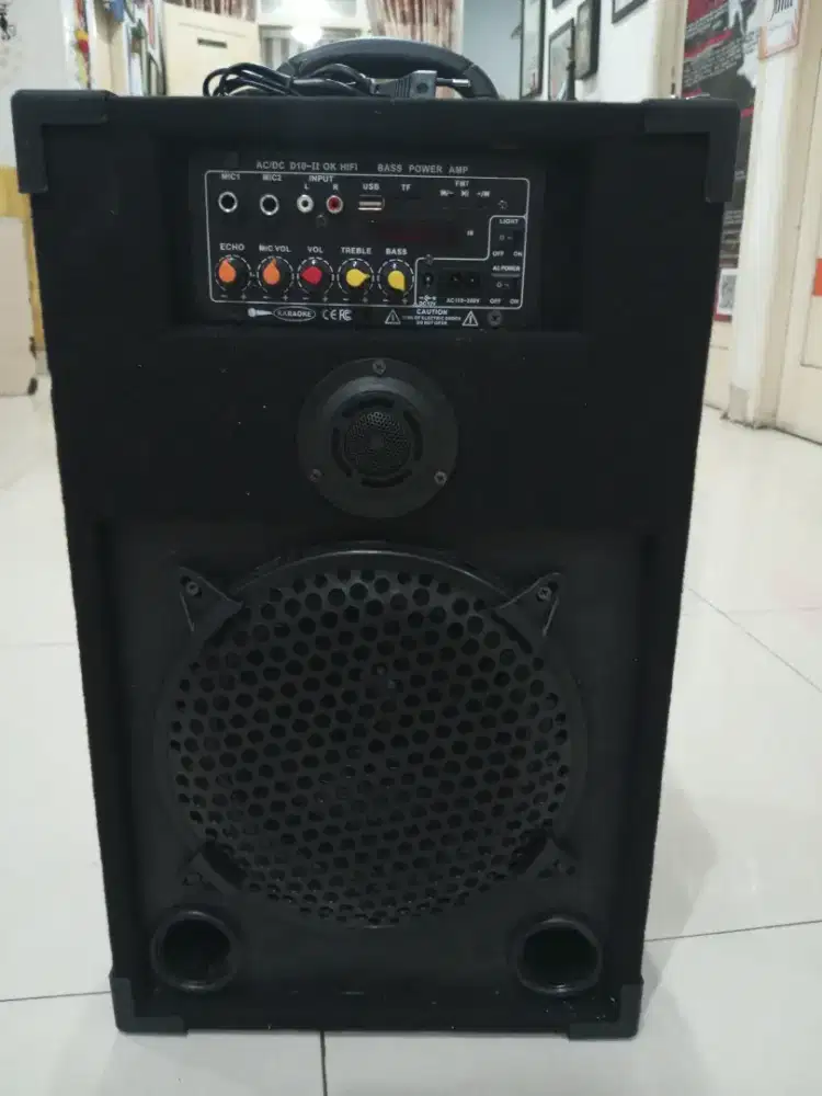 Speaker aktif 10 inch Bluetooth remote radio aux custom bisa karaoke