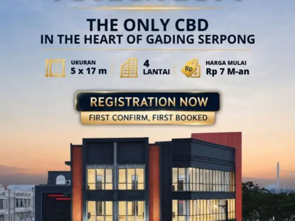 RUKO OXFORD SQUARE - PARAMOUNT LAND CI CBD GADING SERPONG 4LANTAI LOKASI EMAS