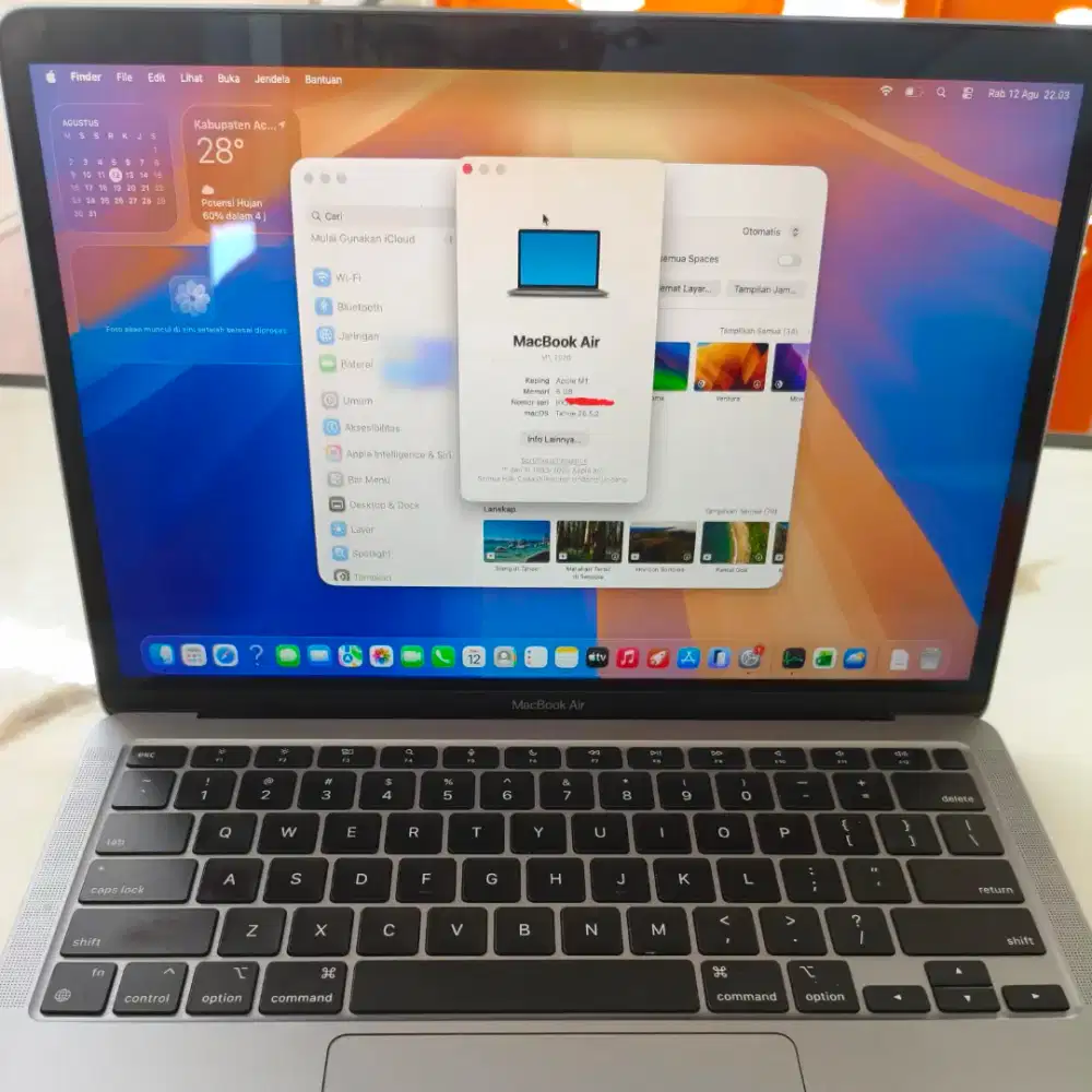 Macbook air m1 8/256GB ex ibox BH 92%