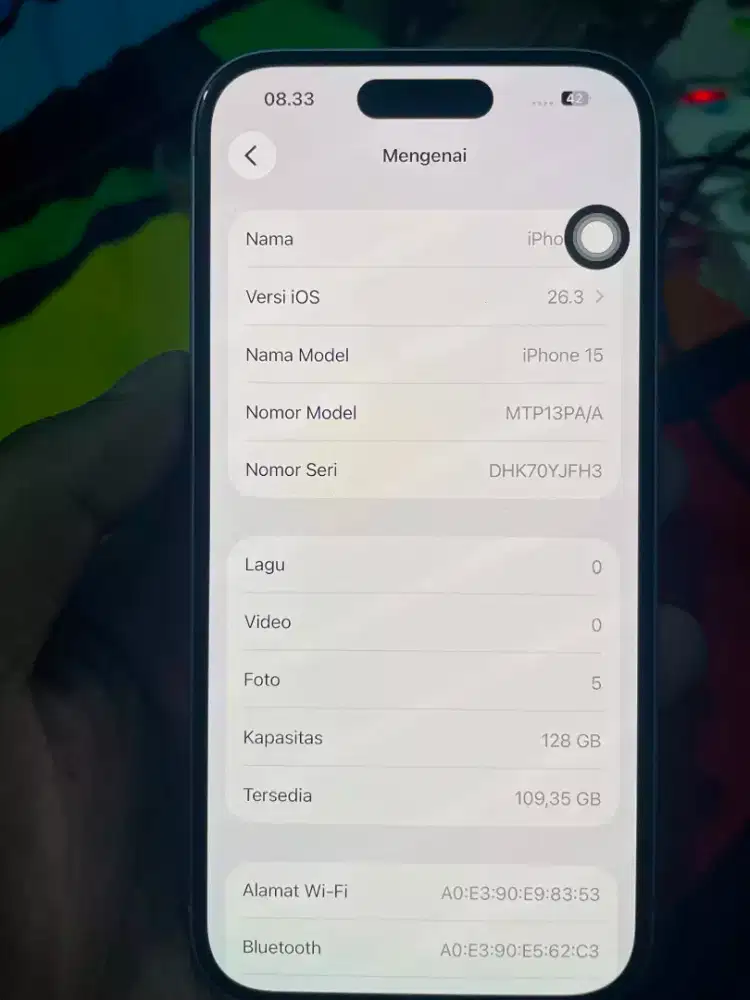 iPhone 15 128gb ibox garansi on panjang