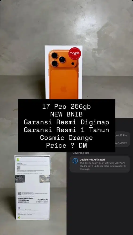 iphone 17 pro 256gb new garansi resmi digimap ibox indonesia