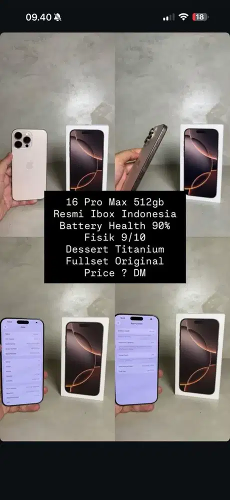 iphone 16 pro max 512gb garansi resmi ibox indonesia