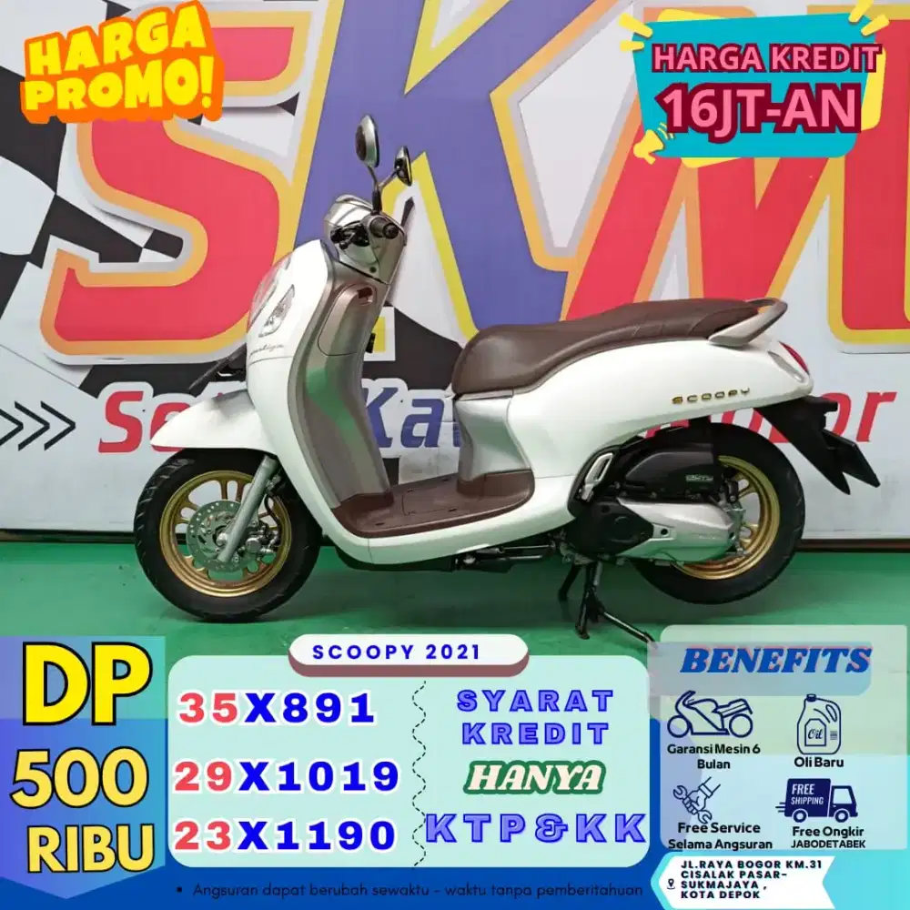 [Promo DP 800] Honda Scoopy tahun 2021 Cash/Credit