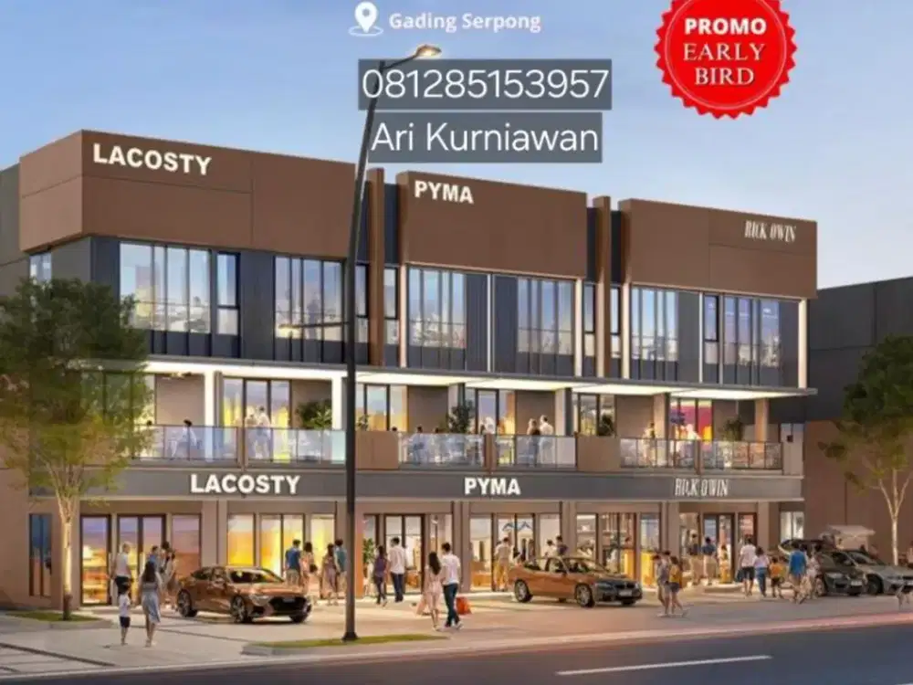 40HA MEGA DISTRIK! RUKO PASADENA SQUARE SOUTH & NORTH GADING SERPONG CICILAN TAHAP 120X (10TH) RAMAH INVESTOR